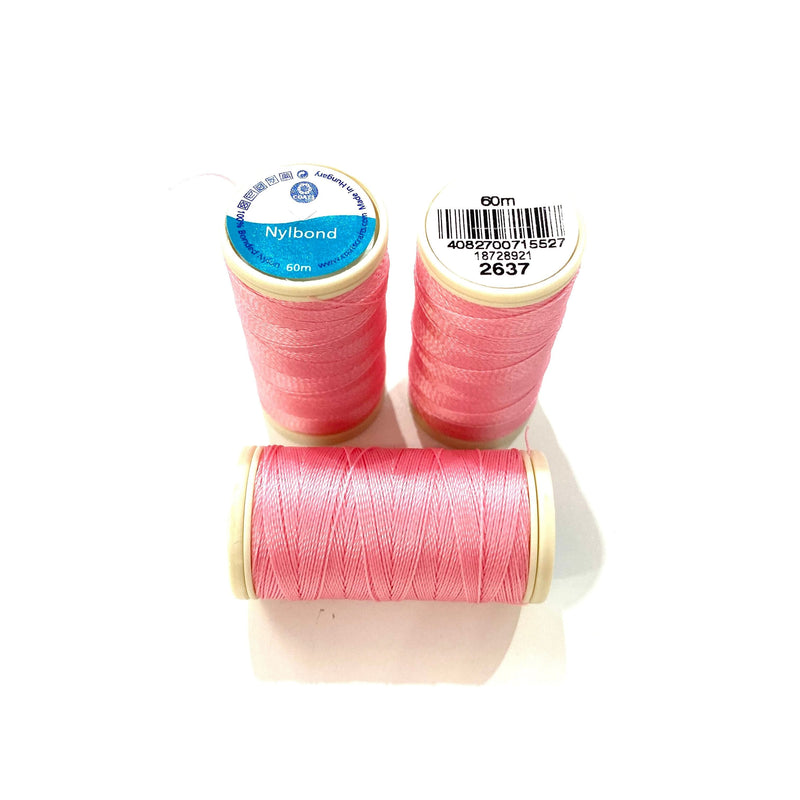 Coats, Nylbond extra strong beading thread | 60mt | pink 2637