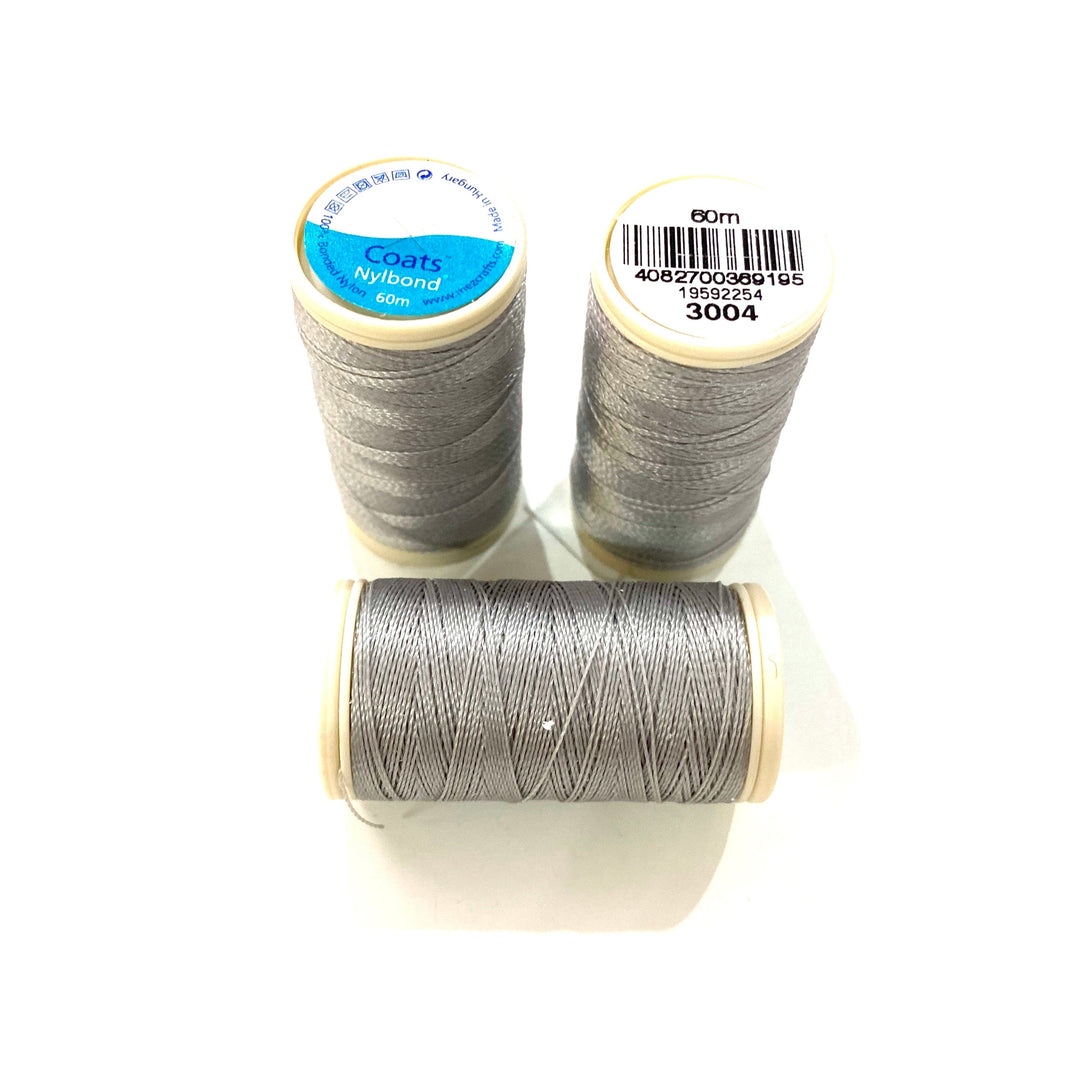 Coats, Nylbond extra strong beading thread | 60mt | Light Grey 3004