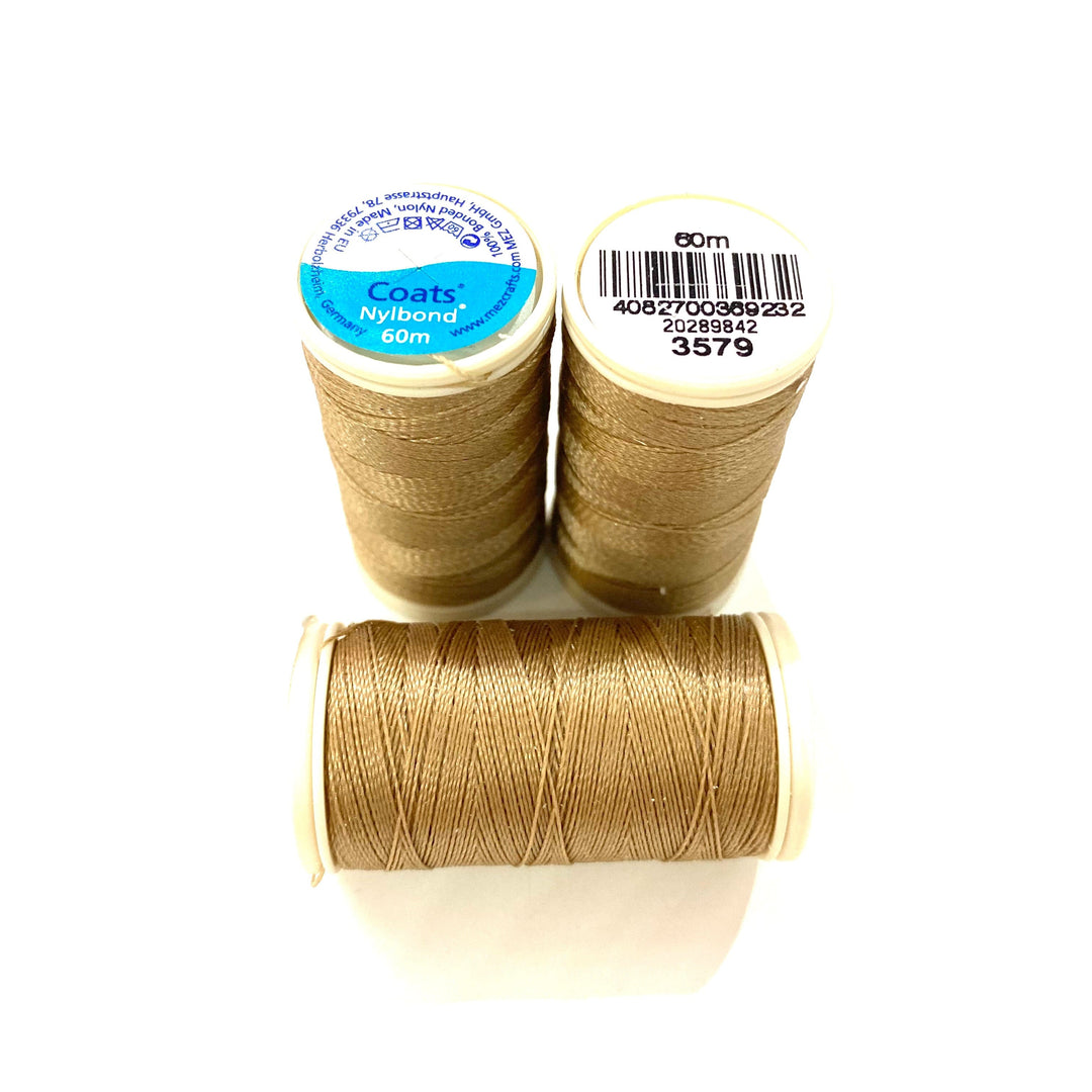 Coats, Nylbond extra strong beading thread | 60mt | sand 3579
