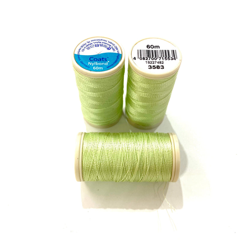 Coats, Nylbond extra strong beading thread | 60mt | light green 3583