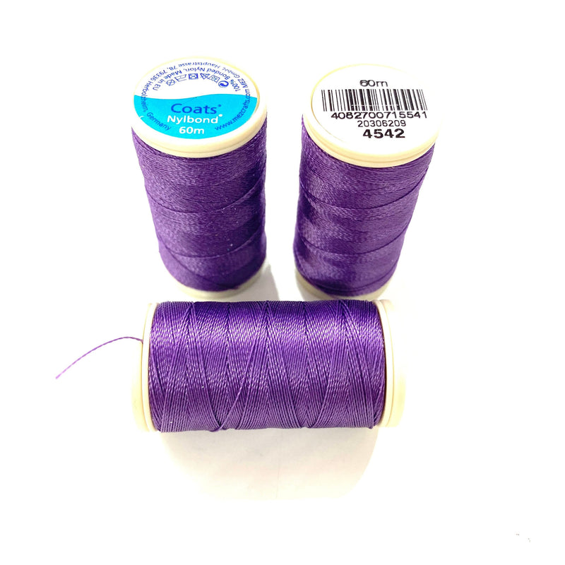 Coats, Fil à perler extra fort Nylbond | 60m | violet 4542