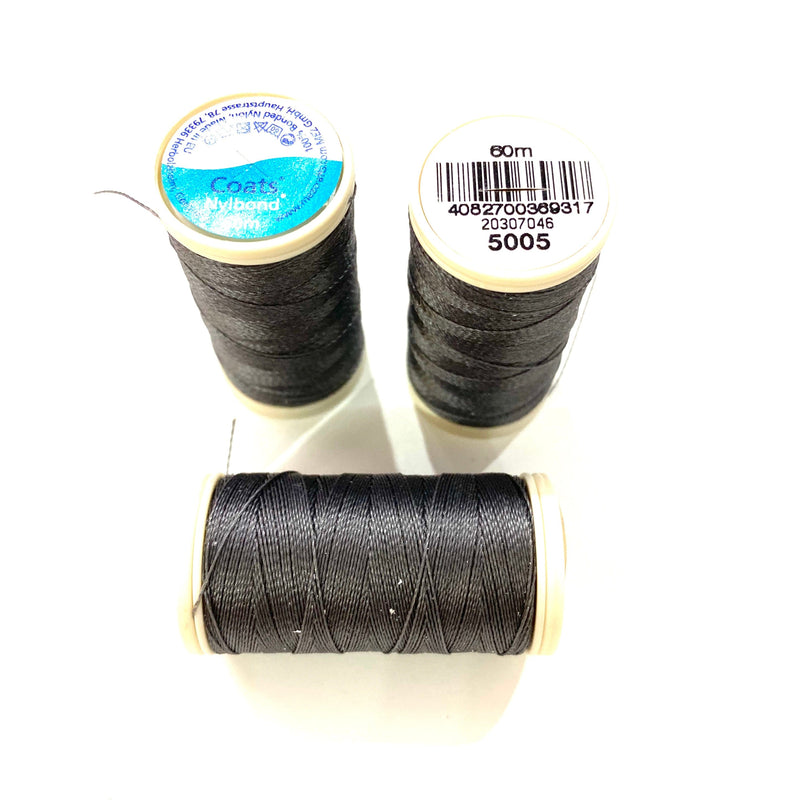 Coats, Nylbond extra strong beading thread | 60mt | gunmetal 5005