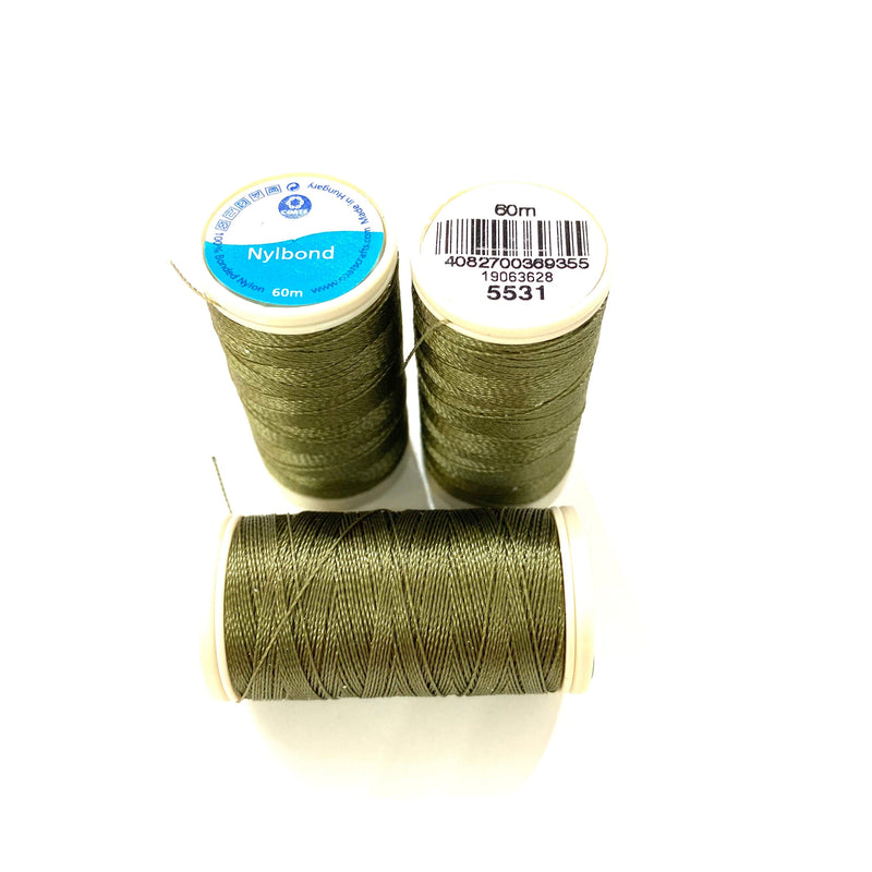 Coats, Nylbond extra strong beading thread | 60mt | olive 5531