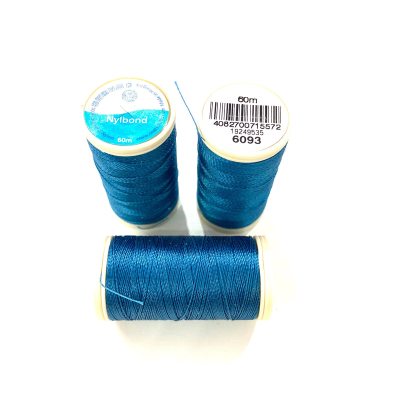 Coats, Nylbond extra strong beading  thread | 60mt | petrol 6093