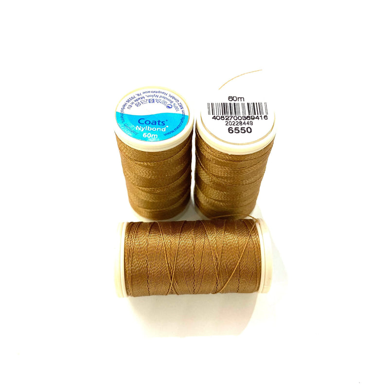 Coats, Nylbond extra strong beading thread | 60mt | tan 6550