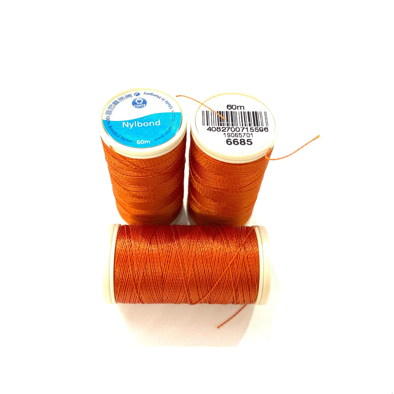 Coats, Nylbond extra strong beading thread | 60mt | auburn 6685