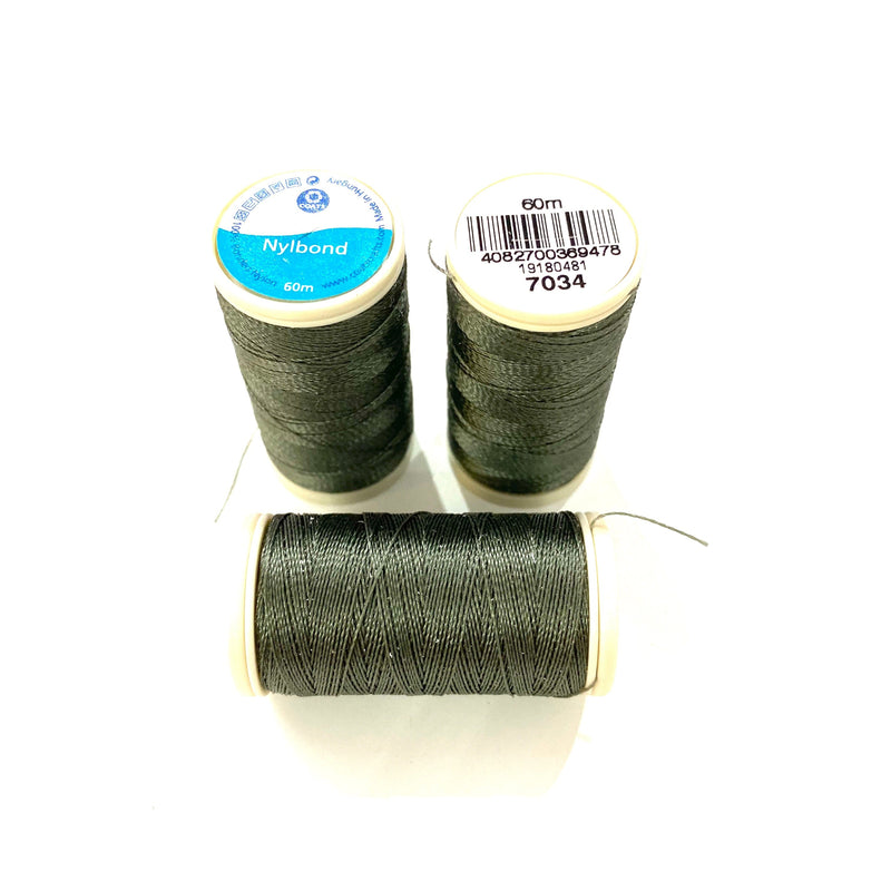 Coats, Nylbond extra strong beading thread | 60mt | dark green 7034