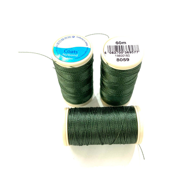 Coats, Nylbond extra strong beading thread | 60mt | moss 8059