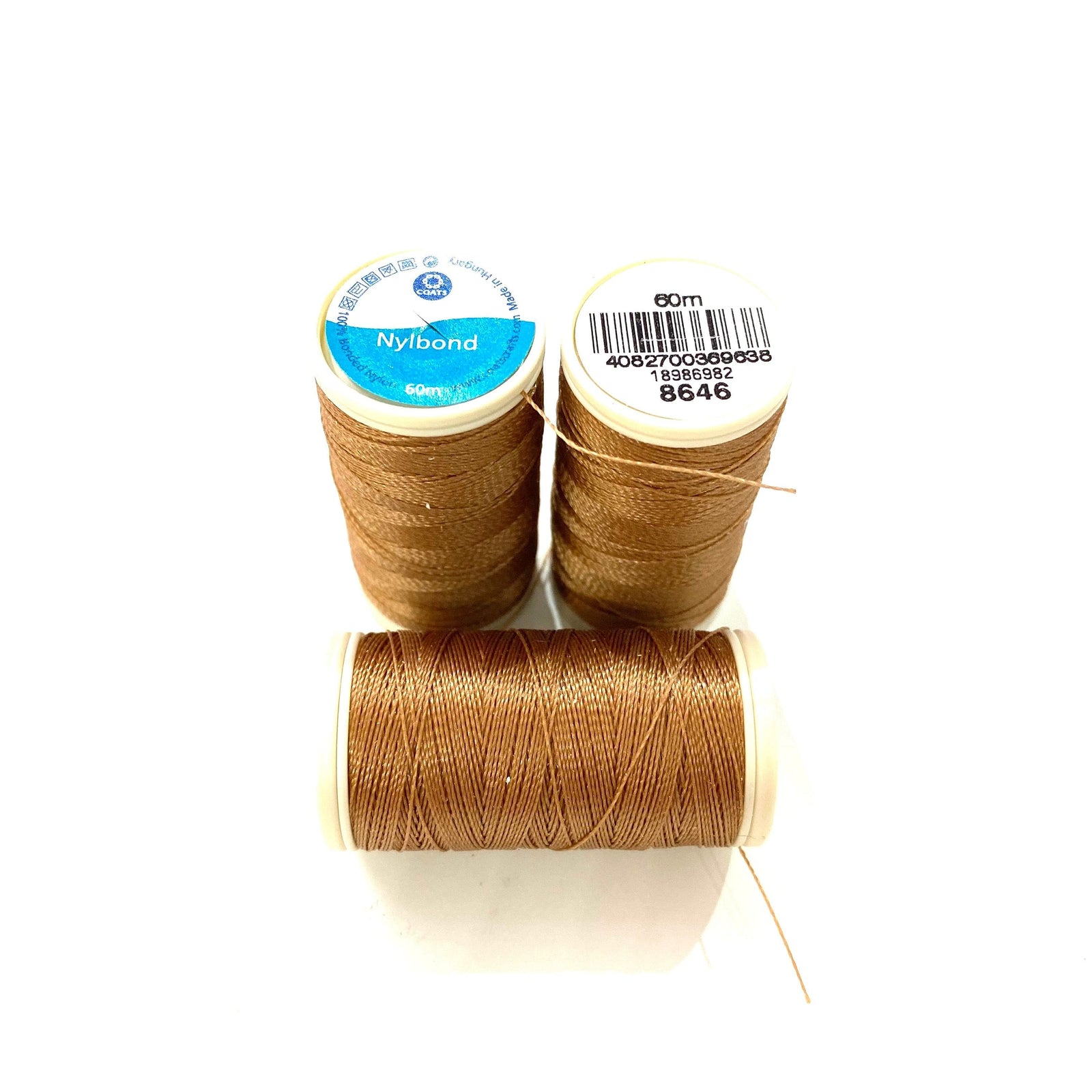 Coats, Nylbond extra strong beading thread | 60mt | hazelnut 8646