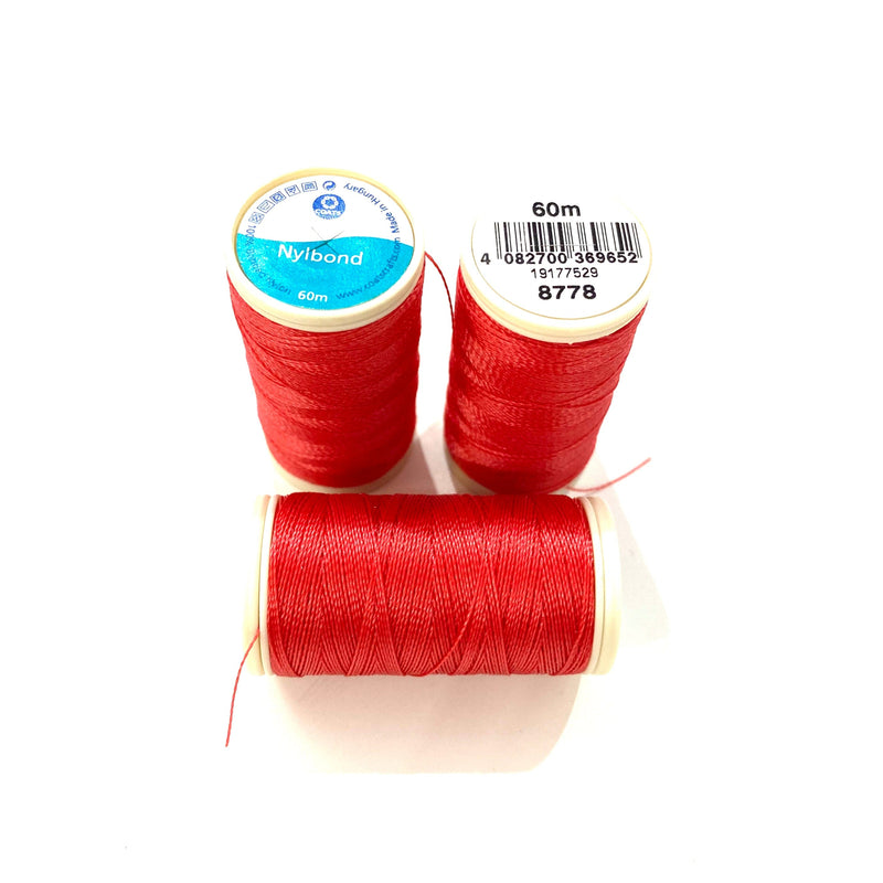 Coats, Nylbond extra strong beading thread | 60mt | red 8778