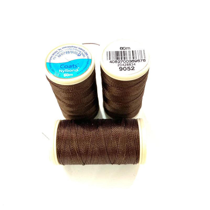 Coats, Nylbond extra strong beading thread | 60mt | dark brown 9052