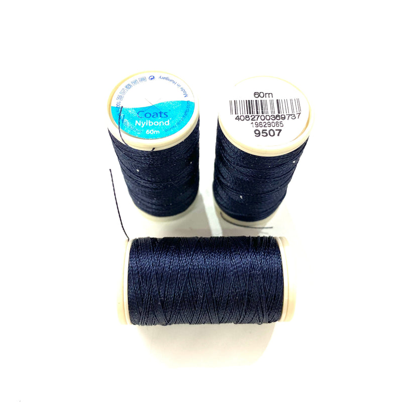 Coats, Nylbond extra strong beading  thread | 60mt | midnight 9507