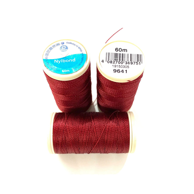 Coats, Nylbond extra strong beading thread | 60mt | ruby red 9641