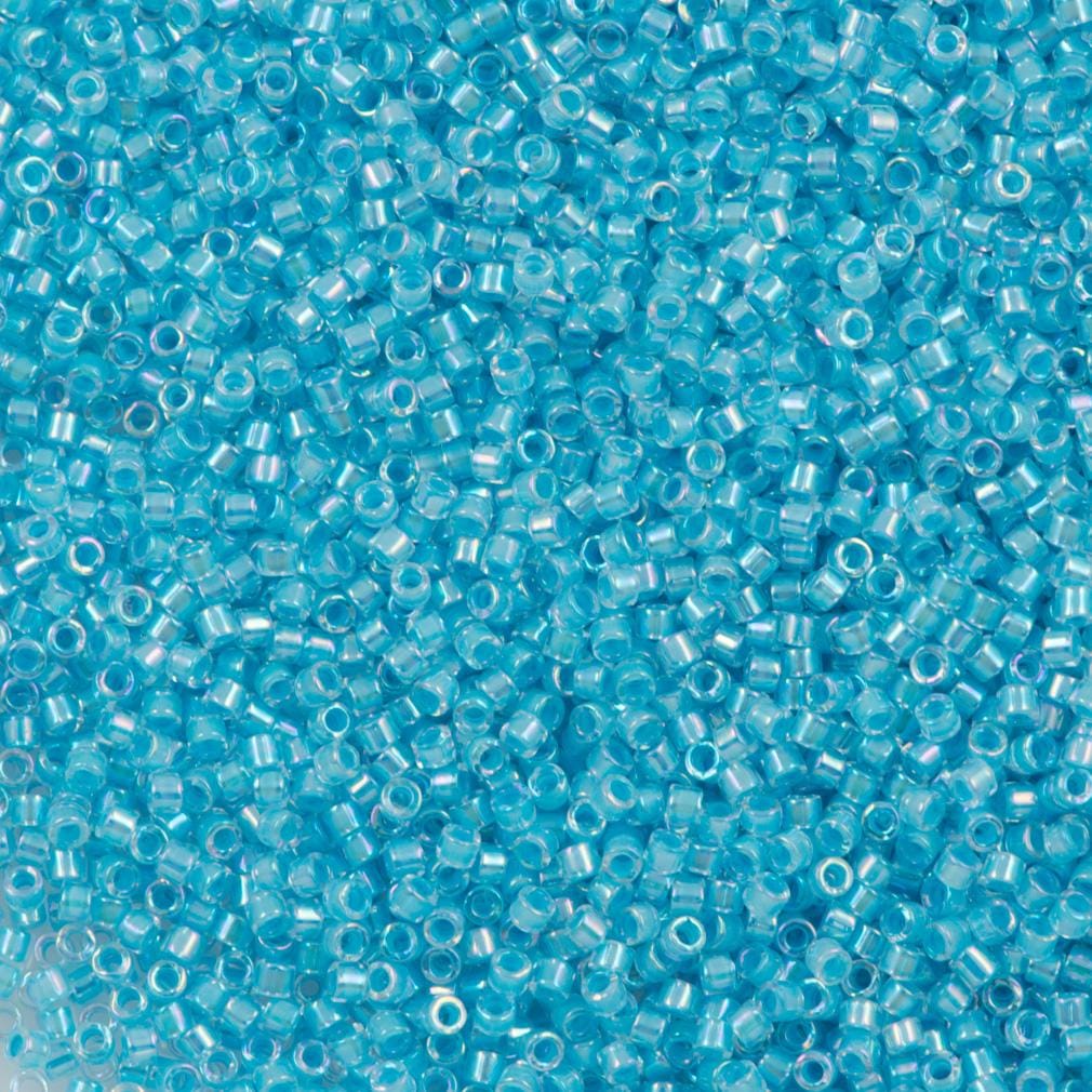 DB0057 Lined Sky Blue AB, Miyuki Delica 11/0
