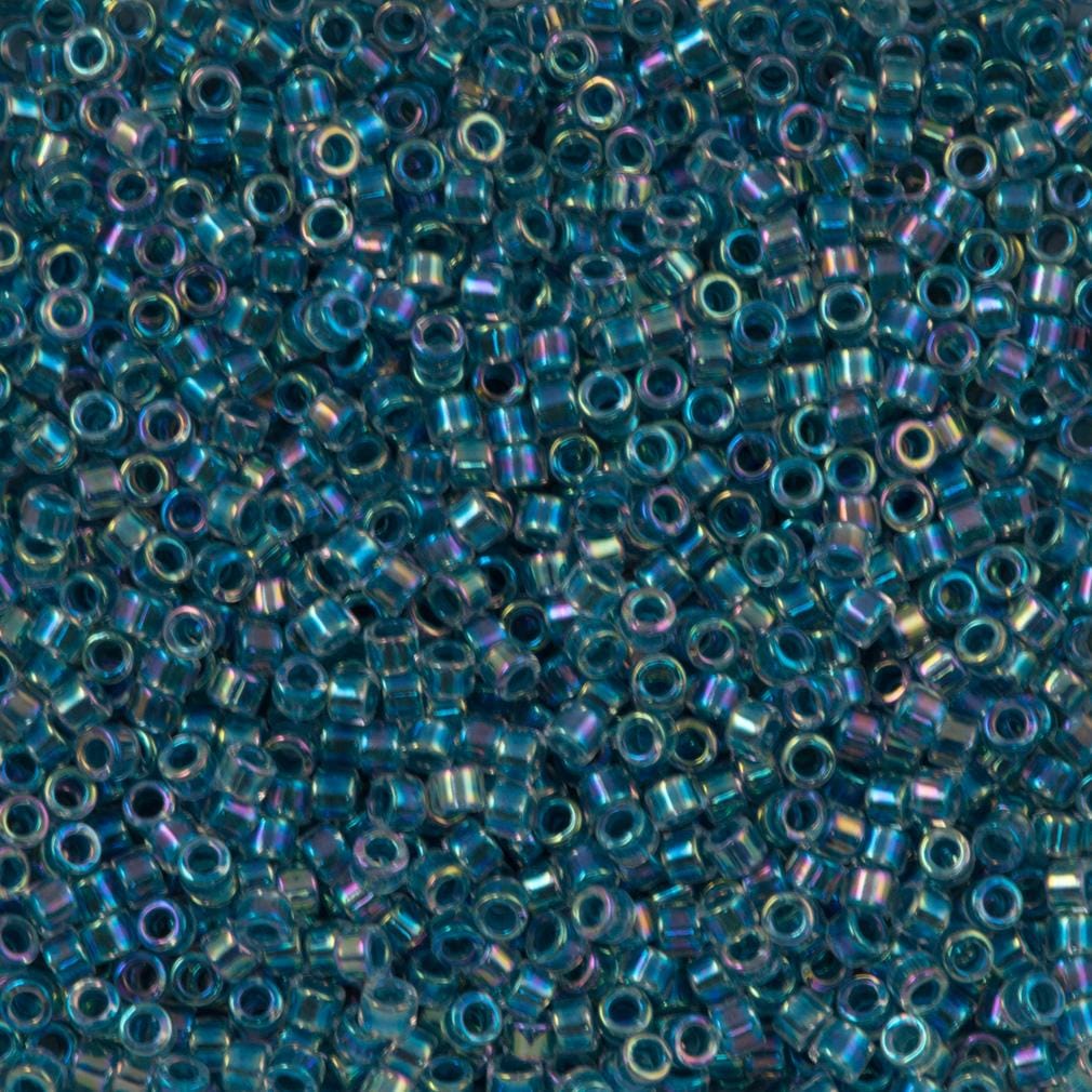 DB0058 Marine Blue Lined Crystal AB, Miyuki Delica 11/0