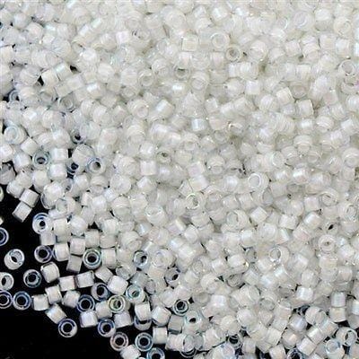 DB0066 - Lined White AB, Miyuki Delica 11/0