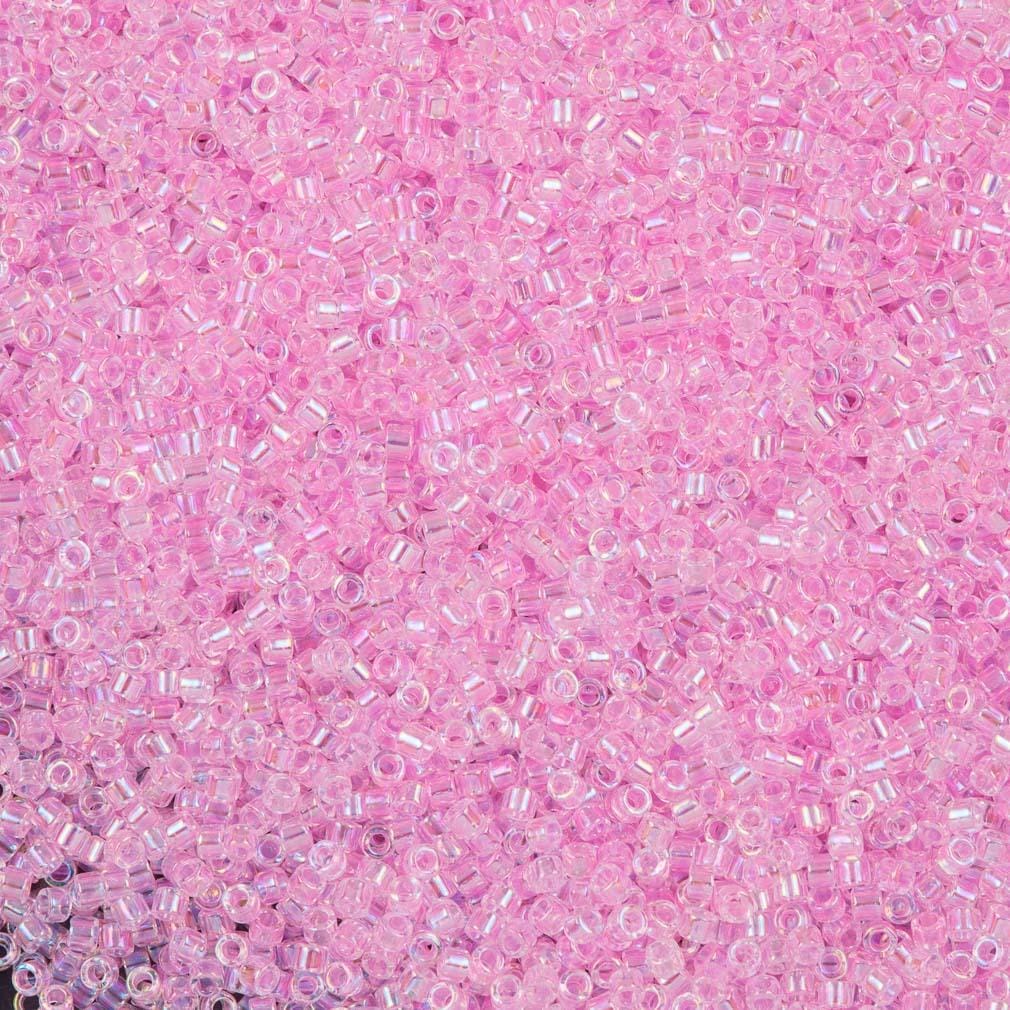 DB0071 - Lined Pink AB, Miyuki Delica 11/0