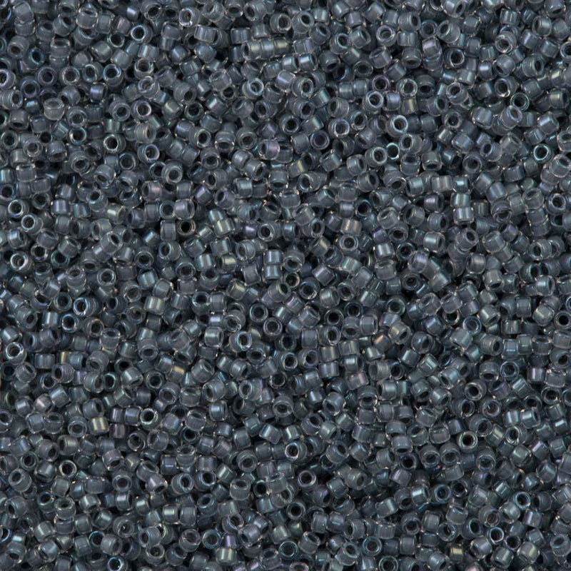 DB0081 - Lined Dark Grey AB, Miyuki Delica 11/0 £2.25