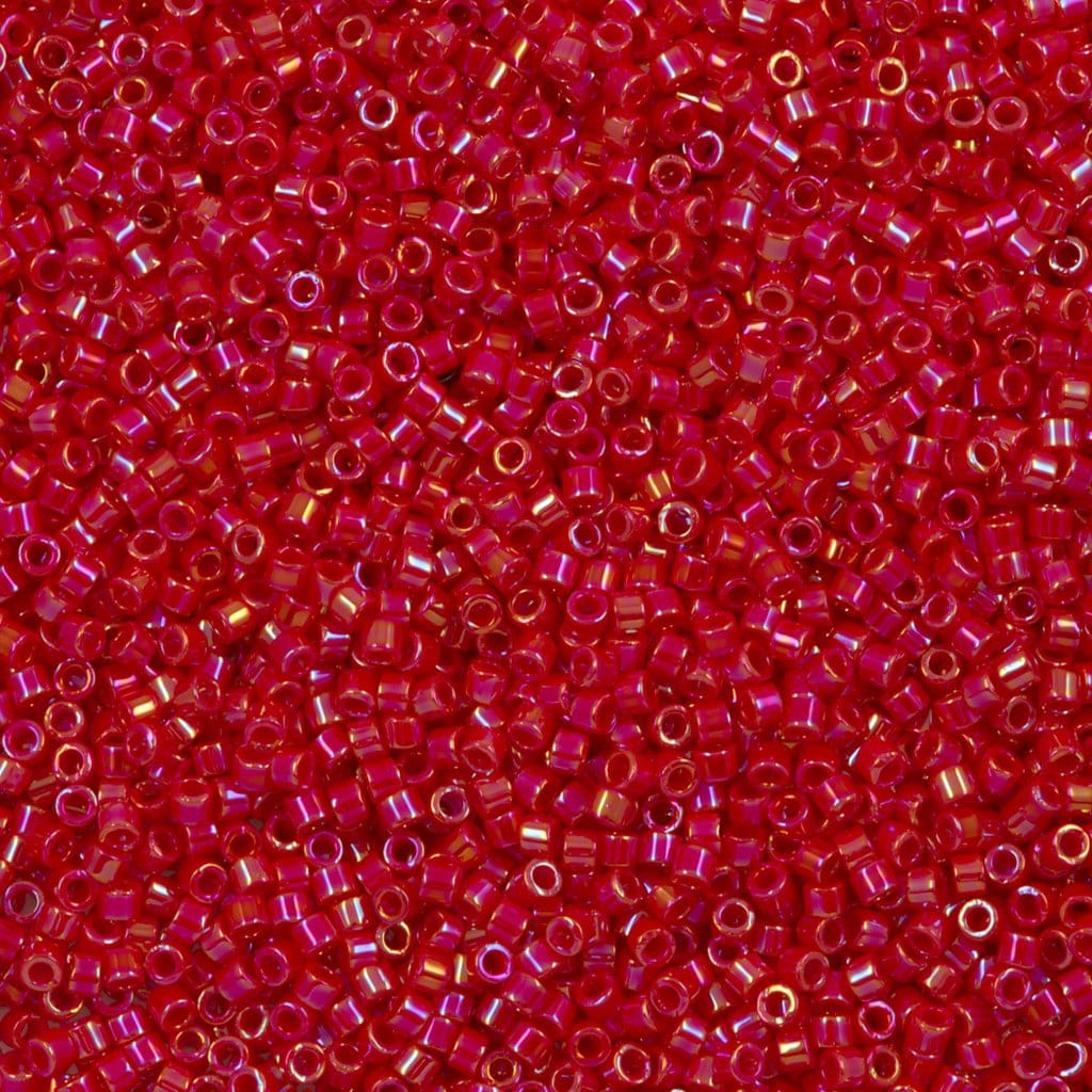 DB0162 - Opaque Red AB, Miyuki Delica 11/0