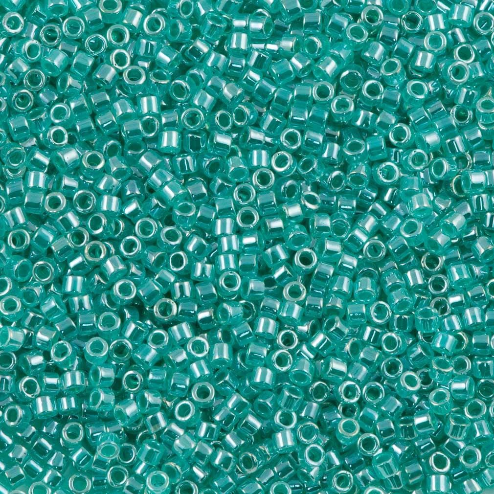 DB0238 - Lined Crystal Green Aqua Lust, Miyuki Delica 11/0