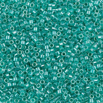 DB0238 - Lined Crystal Green Aqua Lust, Miyuki Delica 11/0 £2.25