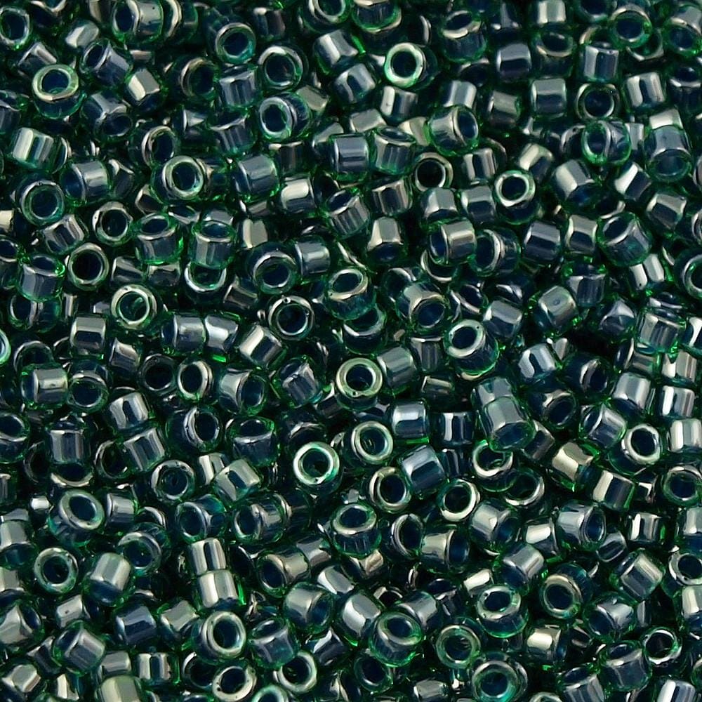 DB0275 - Lined Green/Teal Luster, Miyuki Delica 11/0