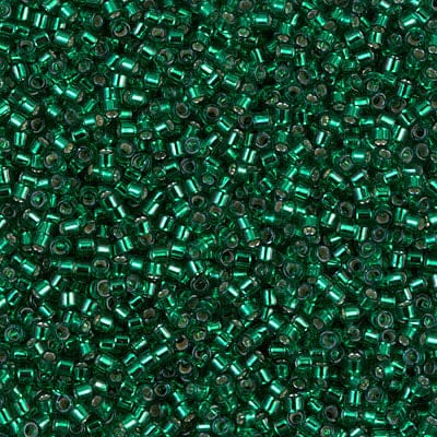 DB0605 Silver Lined Emerald Dyed, Miyuki Delica 11/0 £3.25