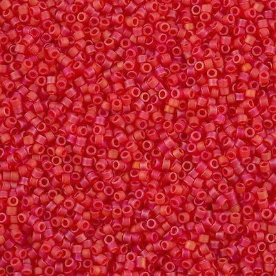 DB0856 - Matted Transparent Red Orange AB, Miyuki Delica 11/0