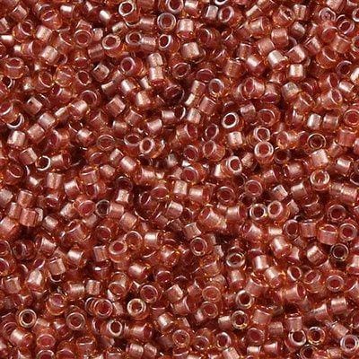 DB0913 - Sparkling Salmon Lined Topaz, Miyuki Delica 11/0