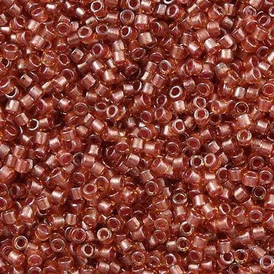 DB0913 - Sparkling Salmon Lined Topaz, Miyuki Delica 11/0 £2.25