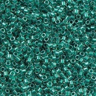 DB0918 - Sparkling Teal Lined Crystal, Miyuki Delica Beads £2.25
