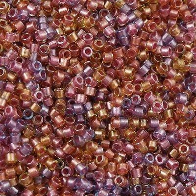 DB0982 - Lined Purple-Salmon Mix, Miyuki Delica 11/0 £2.25