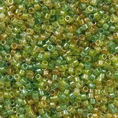DB0983 - Lined Amber/Peridot Mix, Miyuki Delica 11/0