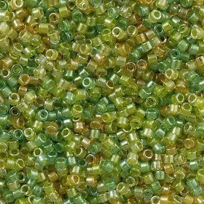 DB0983 - Lined Amber/Peridot Mix, Miyuki Delica 11/0 £2.25