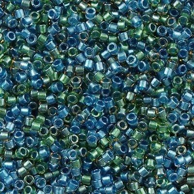 DB0985 - Lined Green-Blue Mix,  Miyuki Delica 11/0 £2.25