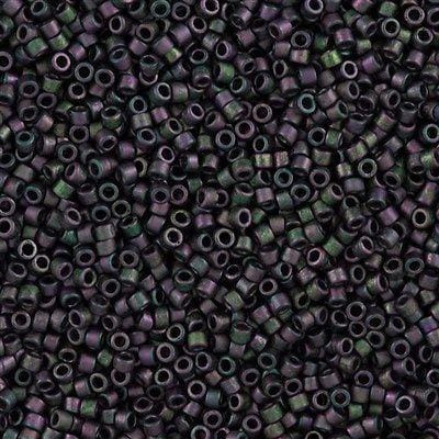 DB1053 Matted Metallic Plum Emerald Gold Iris, Miyuki Delica 11/0