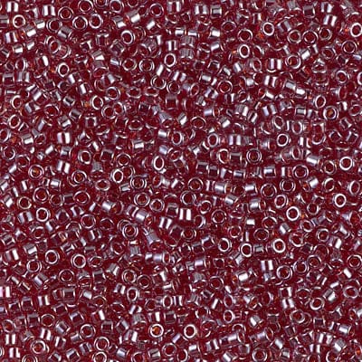 DB1222 Transparent Cranberry Luster, Miyuki Delica 11/0 £2.5