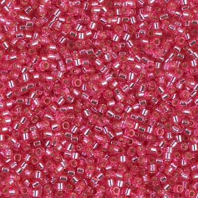 DB1338 Dyed Silver Lined Dark Pink, Miyuki Delica 11/0