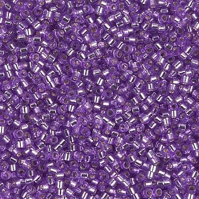 DB1343 Silver Lined Lavender Dyed, Miyuki Delica 11/0 £3.25