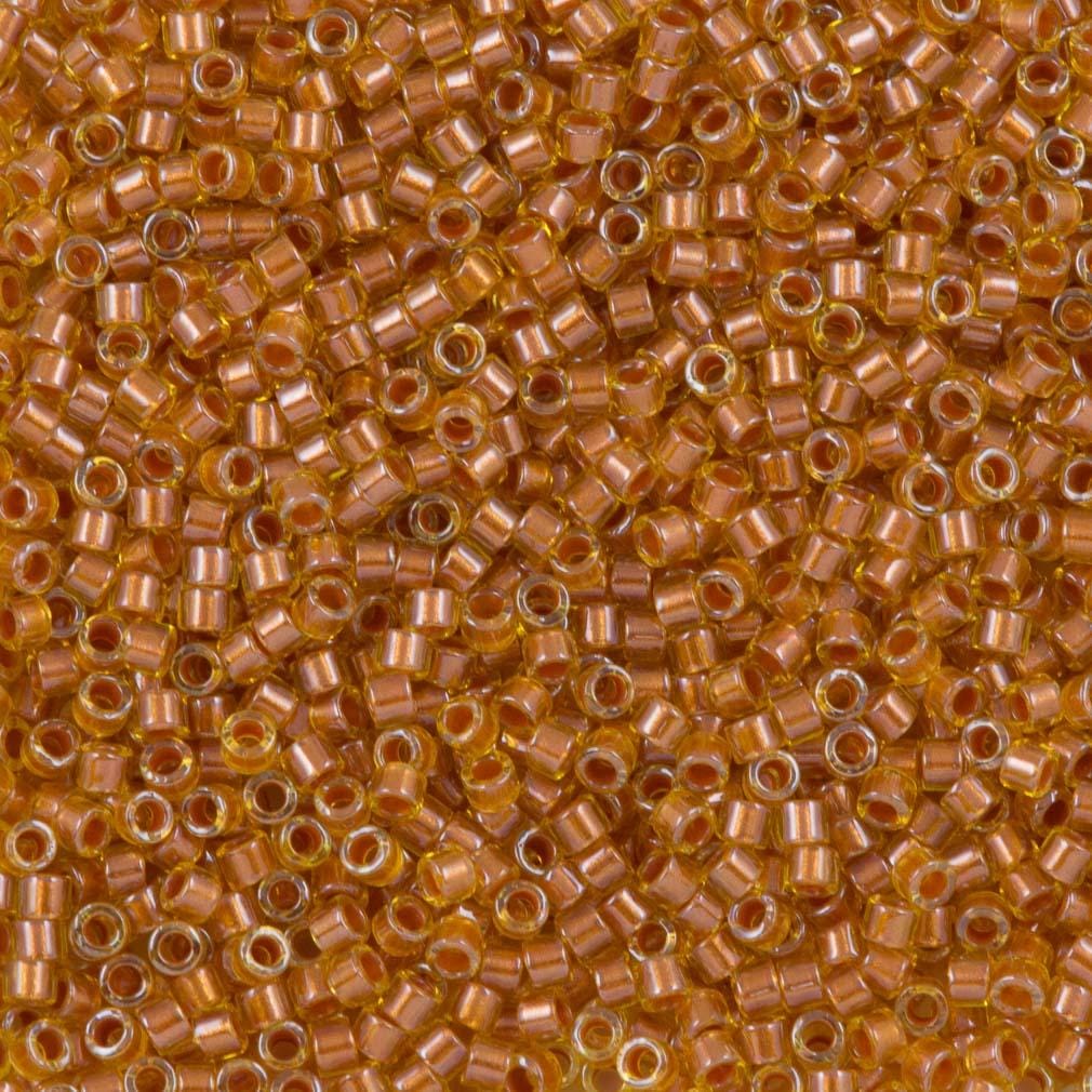DB1702 - Copper Pear Lined Marigold, Miyuki Delica 11/0