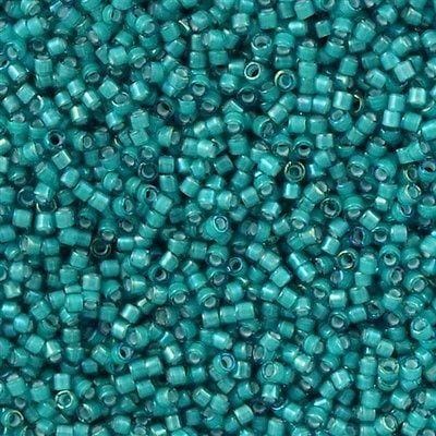DB1782 - White Lined Teal AB, Miyuki Delica 11/0