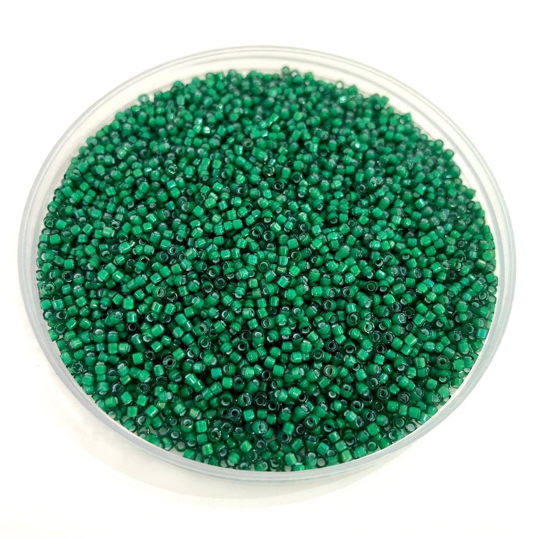 DB1788 White Lined Emerald AB, Miyuki Delica 11/0