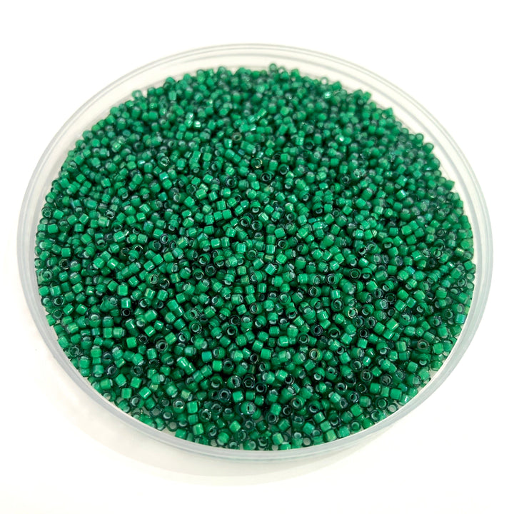 DB1788 White Lined Emerald AB, Miyuki Delica 11/0