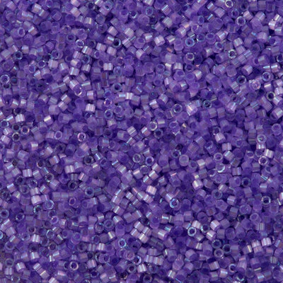 DB1868 - Silk Inside Dyed Lilac AB,  Miyuki Delica 11/0 £3.5