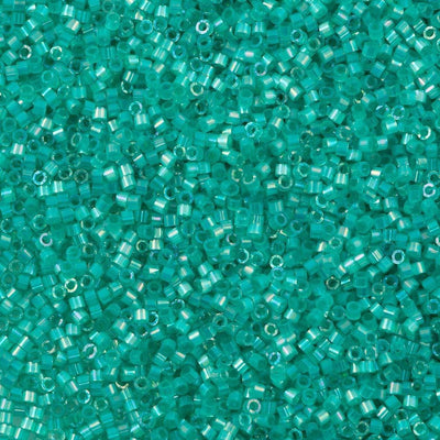 DB1869 - Silk Inside Dyed Aqua Green AB, Miyuki Delica 11/0 £3.5
