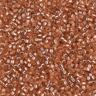 DB2151 Duracoat Silver Lined Dyed Rose Copper, Miyuki Delica 11/0