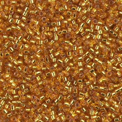 DB2157 Duracoat Silver Lined Dyed Yellow Gold, Miyuki Delica 11/0