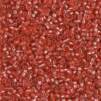 DB2159 Duracoat Silver Lined Dyed Cranberry, Miyuki Delica 11/0