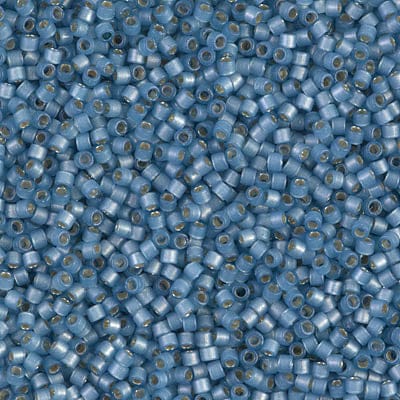 DB2176 Duracoat Semi Frosted Silver Lined Dyed Light Bayberry, Miyuki Delica 11/0 £3.75