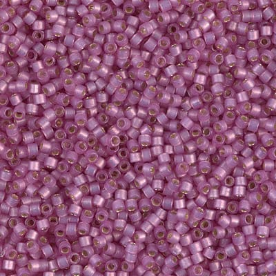 DB2180 Duracoat Semi Frosted Silver Lined Dyed Orchid, Miyuki Delica 11/0